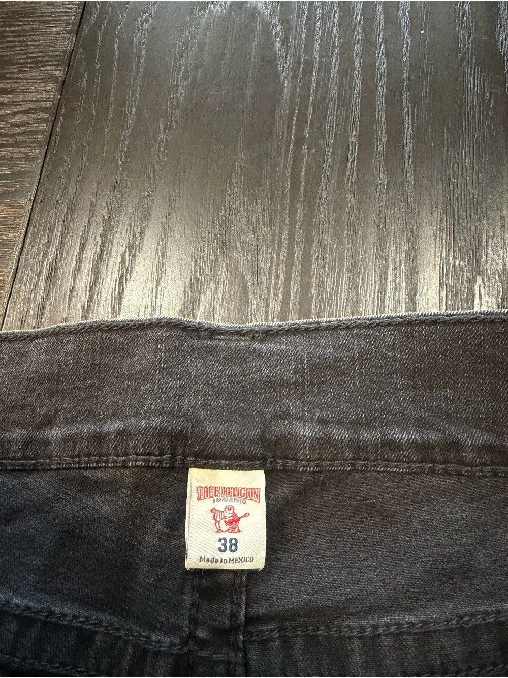 True Religion Black Straight Leg Jeans